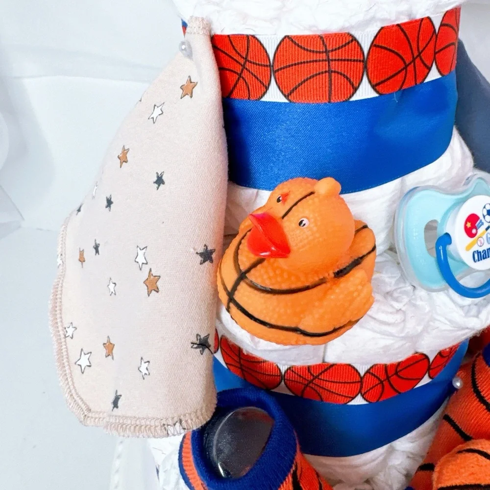 Sport Diaper Cake, Basketball Diaper Cake